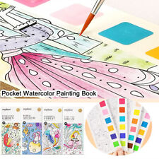Pocket Watercolor Painting Book Kids Early Education Coloring Picture Graffiti