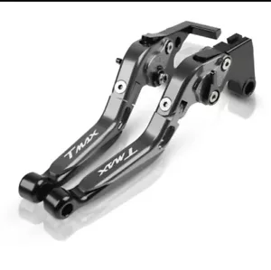 COPPIA LEVE FRENO TMAX SNODABILI NERE-TITANIO TMax 500 530 560 Yamaha 2008-2024 - Foto 1 di 1