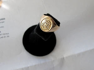 10K YELLOW GOLD JUDICAL SIGNET RING 8.5 SIZE NOT SCRAP 7.8 gr $900 Value - Picture 1 of 7