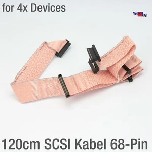 68-PIN SCSI CABLE KABEL ULTRA WIDE SCSI2 120CM 5x CONNECT 4x DEVICES U160 U320 - Afbeelding 1 van 3
