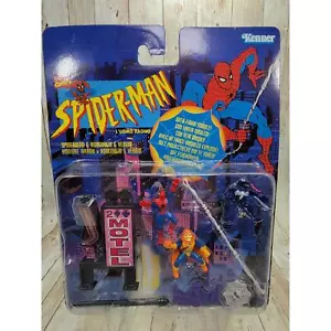 Bluebird Micro Superstars Spider-man Venom Hobgoblin Mini Playset Kenner - Picture 1 of 7