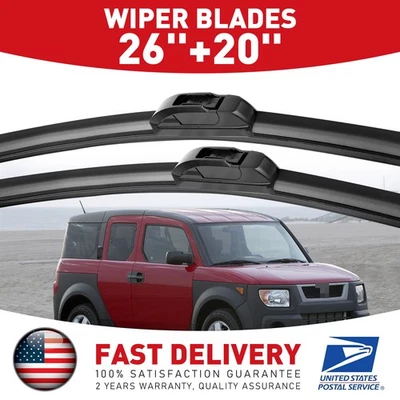 Front Windshield Wiper Blades 26"+20" Direct Connect For 2011-2018 Lexus GX460 - Изображение 1 из 4