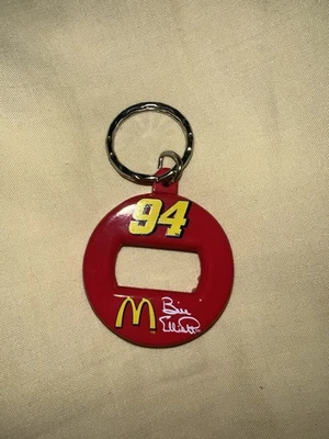 Bill Elliott Vintage Keychain Bottle Can Opener #94 McDonald's 1997 BevKey - Image 1 of 2