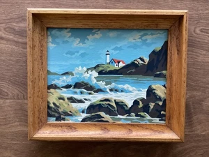 Vintage 1964 Seascape  Paint By Numbers Painting ( 10 x 12 inches ) - Picture 1 of 3