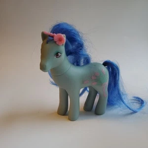 My Little Pony Flowerburst Sweetheart Sister G1 Blue w/ Pink Flower Earring MLP - Picture 1 of 6