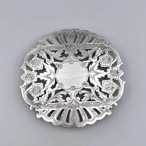 Wallace 6 pulgadas patas doble plateado trivet #7321 - Imagen 1 de 6
