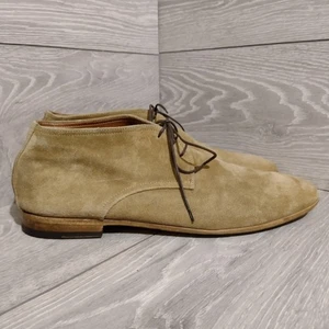 Preventi Light Tan Italian Suede Leather Men's Derby Casual Shoes Size 10.5 - Picture 1 of 9