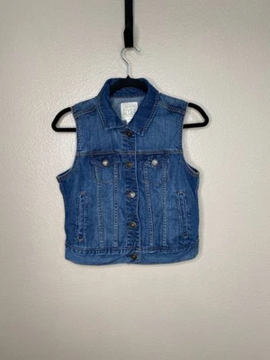 Chaleco sin mangas de mezclilla Canyon River Blues para mujer S/M azul algodón clásico informal Foto 1 de 4