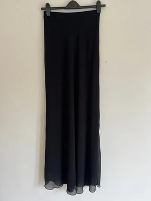 TED BAKER Maxi Skirt Womens TB 2 UK 10 Black Chiffon Lined Extra Long Skirt NEW - Image 1 of 4