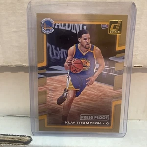 2017-18 Panini Donruss Klay Thompson Golden State Warriors Press Proof Gold 7/10 - Picture 1 of 3