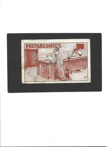 COMIC VINTAGE PC "Preparedness" 12-2-1916 Solebury, PA. Betrunkene Essnelken - Bild 1 von 2