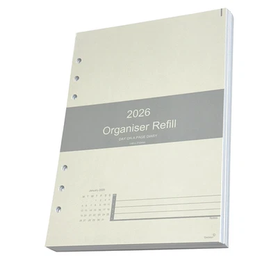 2026 A5 Diary Refill Day A Page Desk Planner time slot Filofax Compatible Insert - Image 1 of 4