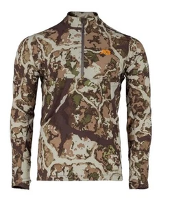 First Lite Trace 1/4 Zip Pullover Mens L Warm Weather Hunting Shirt Fusion Camo - Picture 1 of 4