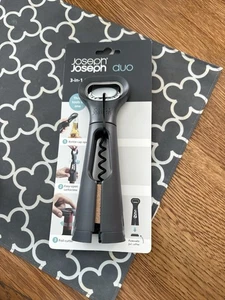 Joseph Joseph Duo 3-in-1 Corkscrew 20113 Grey New Nice gift NEW - Picture 1 of 2
