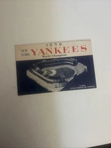 New York Yankees 1959 Program Yankees vs. Kansas City Scored Mantle Unscored - Bild 1 von 6