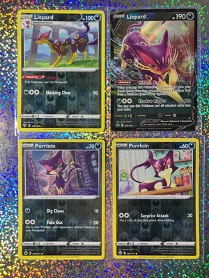 Pokemon TCG: Ultra Rare 104/198 Liepard V; Reverse Holo 107/189 Liepard - Image 1 of 4