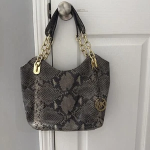 Michael Kors Snake Print Shoulder Bag - Picture 1 of 13