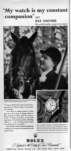 1956 Rolex Ladies Oyster Perpetual Watch Pat Smythe Original Print Ad - Picture 1 of 1