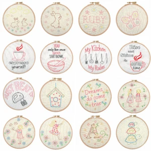 Anchor Embroidery Hoop Kit Beginner Hand Embroider Easy Stitch Free Style - Picture 1 of 23