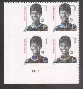 Scott # 3422...23 Cent...Wilma Rudolph... Plattenblock - Bild 1 von 1
