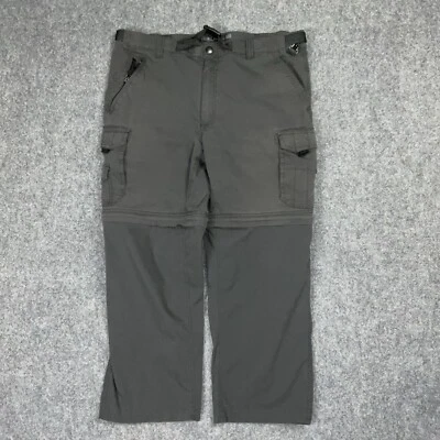 Pantalones BC Clothing Para Hombre Talla L Gris Convertible Carga Exterior Foto 1 de 4