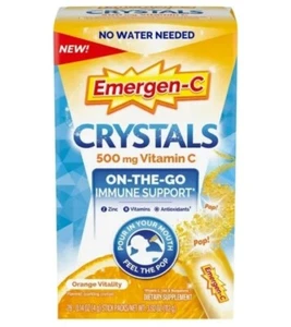 Emergen-C Crystals On The Go Orange Vitality 28 Ct BB 5/25 - Picture 1 of 6