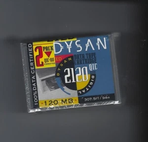 2 DYSAN QIC-2120 120MB Formatted Data Cartridges.  BRAND NEW SEALED - Picture 1 of 3