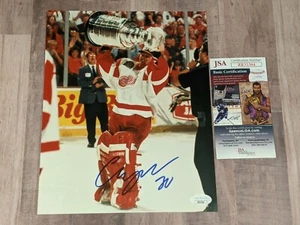 JSA Chris Osgood signierte 8 x 10 Fotodatei Echtheitszertifikat 1997 Stanley Cup Detroit Red Wings - Bild 1 von 3