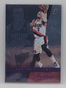 2014-15 Prestige Damian Lillard Bonus Shots #ed 43/49 Trail Blazers - Picture 1 of 2