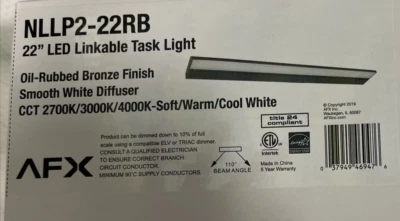 AFX #NLLP2-22RB 22” LED, luz de tarea, acabado bronce frotado con aceite Foto 1 de 2