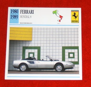 1980-89 Ferrari Mondial 8 Cabriolet - Edito-Service, SA Sammlerkarte - Bild 1 von 2