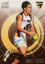2011 SELECT INFINITY HAWTHORN HAWKS SHANE SAVAGE #100 COMMON CARD AFL 