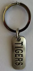 Auburn Tigers War Eagle NCAA College Football Silver Dog Tag Key Chain Free Ship - Imagen 1 de 1