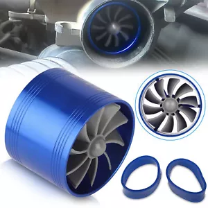SUPERCHARGER DUAL Turbonator Cold AIR INTAKE Turbo Charger Fan Fuel Saver AU - Bild 1 von 10
