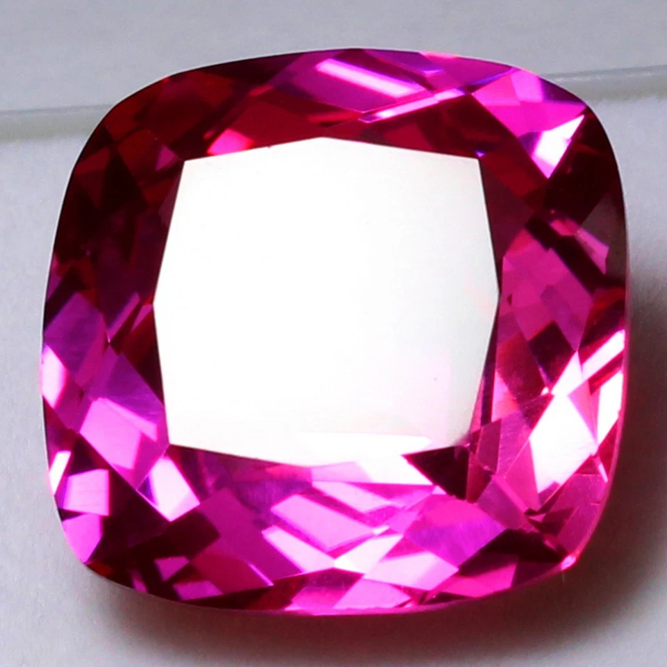 Piedra preciosa cojín berilo rojo bixbite Utah natural 39,00 quilates certificado RARO 20x20 mm Foto 1 de 4