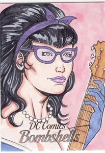 Cryptozoic DC Comics Bombshells Sketch Card The Huntress - Luiz Claudio Campello - Bild 1 von 2