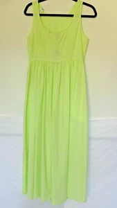 Emporio Armani Lime Green Poplin Gathered Skirt Maxi Dress USA Size 6 Runs Small - Picture 1 of 9