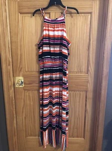 APT.9 Womens Medium Dress Multi Stripe Retail $50 (a-blk-3-101) - Picture 1 of 6