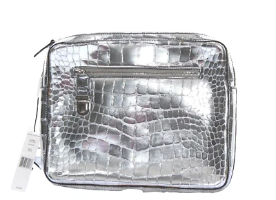 NEW  Marc Jacobs Cosmic IPAD Case Silver Metallic Leather Retails $795     A - Image 1 of 4