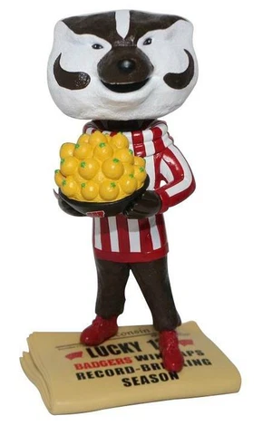 Bucky Badger Wisconsin Badgers Mascot Record Breaking Season Bobblehead NCAA Cover