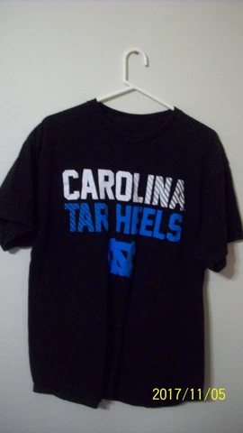 Carolina tar heals XL t shirt short sleeves with NC white teal on black  29 L 22 Cover