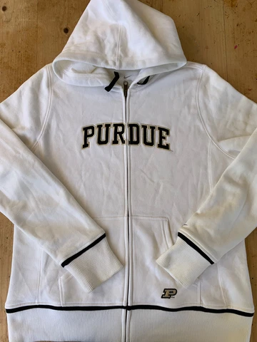 Nike Therma-Fit Purdue Boilermakers NCAA Full Zip Hoodie White Men's Sz XL B74 Cover