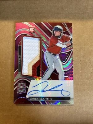 Jake McCarthy 2022 Chronicles Baseball Spectra Pink Patch Auto /49 - Image 1 of 4