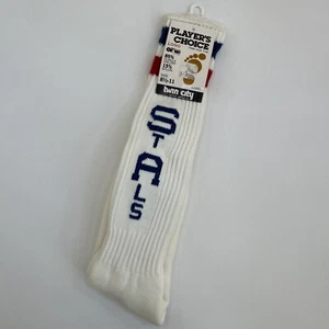 Vintage 80er Twin City Crew-Socken St. Al's 8,5-11 neu mit Etikett Orlon gestreift über Wade USA TCK - Bild 1 von 7