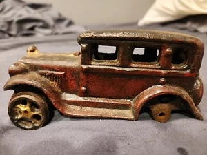 ANTIQUE CAST IRON 2 PIECE CAR - Picture 1 of 7