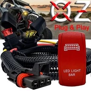 Pulse Power Bus Bar Plug Lightbar On/Off Red Rocker Switch Harness RZR Pro XP - Foto 1 di 8