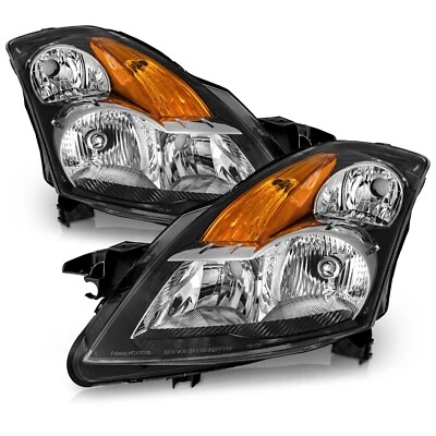 Pair Headlights Assembly For 2007-2009 Nissan Altima Sedan 4-Door w/o Bulbs Foto 1 de 4
