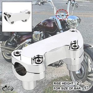 For Harley Sportster Dyna Softail Road King 1" Handlebar Risers Top Clamp Mount - Picture 1 of 18