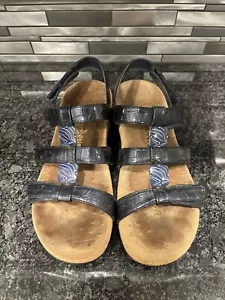 Vionic Sandale Bernstein Medaillon verstellbarer Riemen Komfort Reisen Marineblau Größe 8,5 - Bild 1 von 7