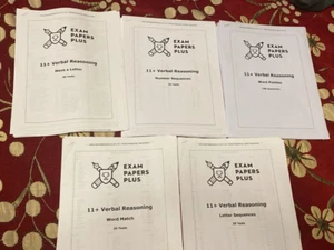 11+ Verbal reasoning practice papers/ set of 5/ 1300 questions approx - Picture 1 of 1